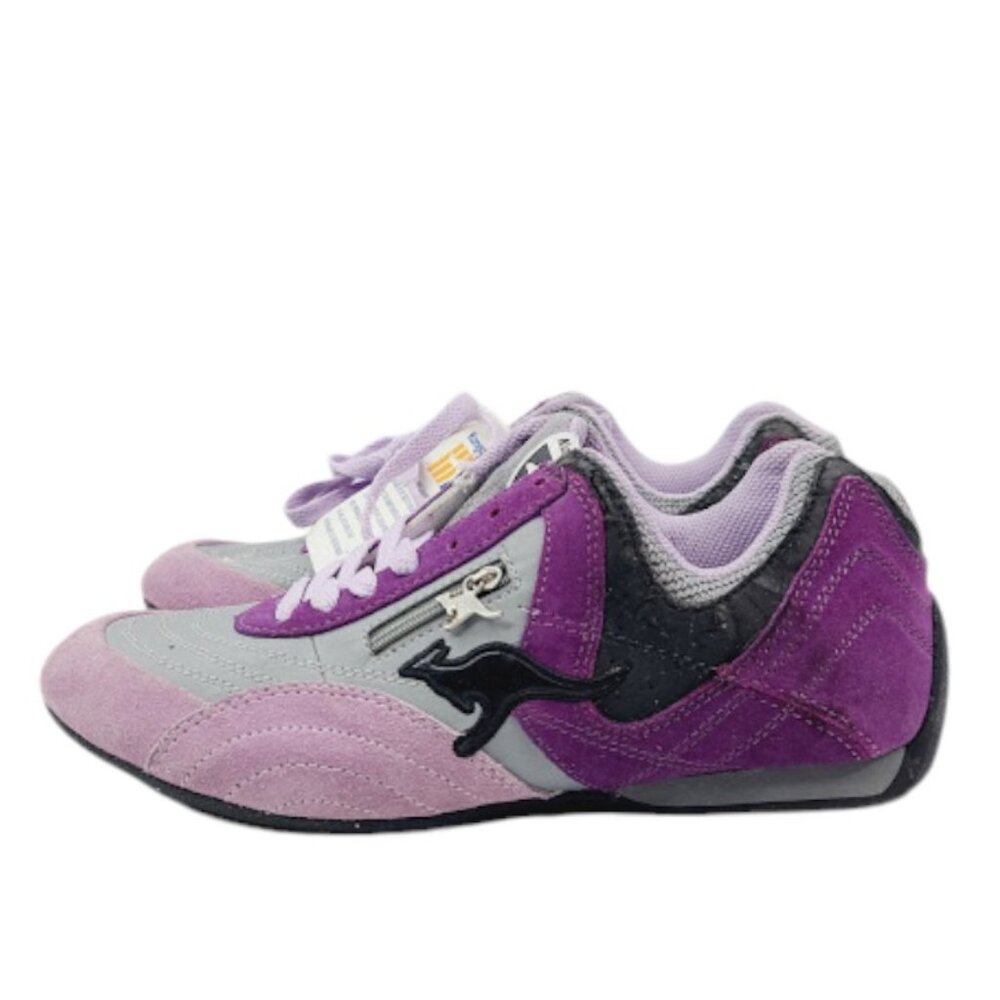 kangaROOS Women's Purple Suede Classic Flat Low Top Casual Sneaker Size 6.5